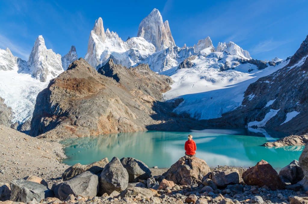 Beste Wanderungen. Der Fitz Roy gehört zu den berühmtesten und ästhetischsten Gipfeln Patagoniens