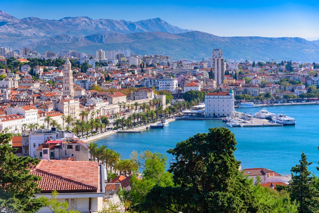 The extraordinary old town and waterfront of Split, Croatia Dinara Nature Park
