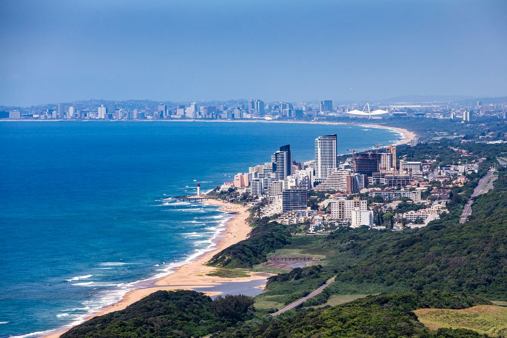 Durban’s skyline and endless beaches. eThekwini Metropolitan Municipality