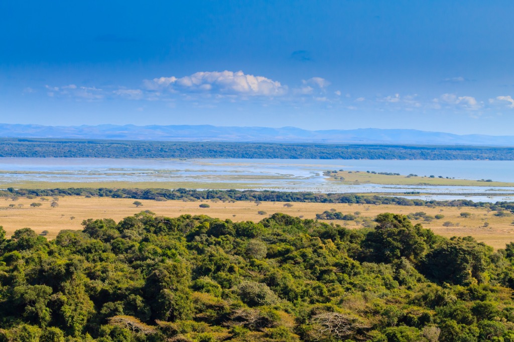 The park with the Lebombo Mountains in the distance. iSimangaliso Wetland