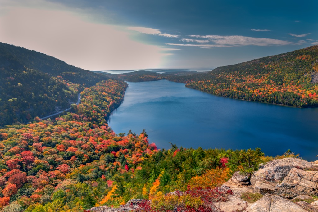 Acadia National Park. Fall Foliage in the USA