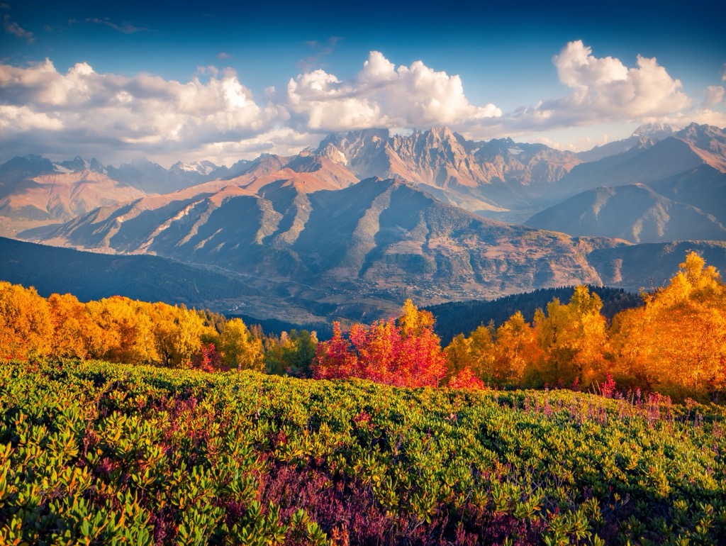 Autumn in Georgia. Best Countries to Move to if You Love Mountains