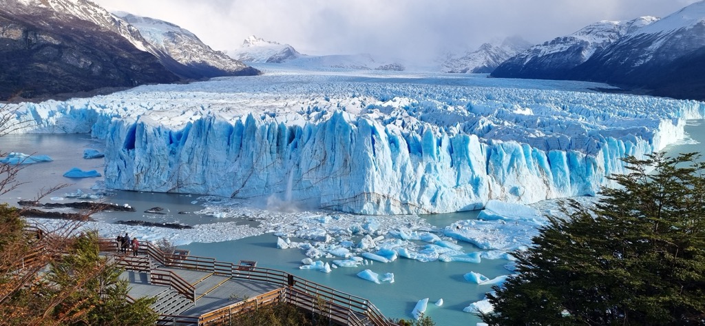 The Perito Moreno glacier flows out of the Patagonia Icefield. Nomad-Friendly Countries for Mountain Lovers