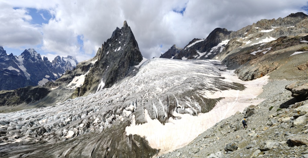 The granite walls and valley of Ailefroide, France