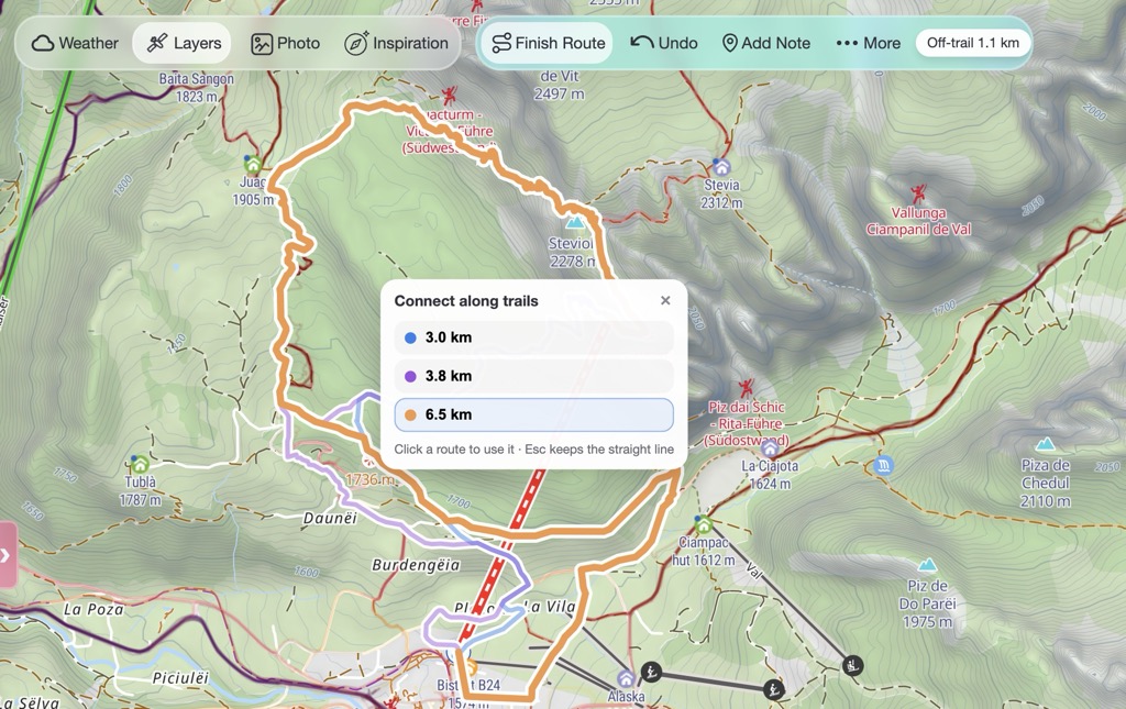 Plan a Mountain Route in a Few Clicks