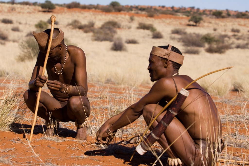 South Africa, uKhahlamba / Drakensberg Park, Modern-day San Bushmen