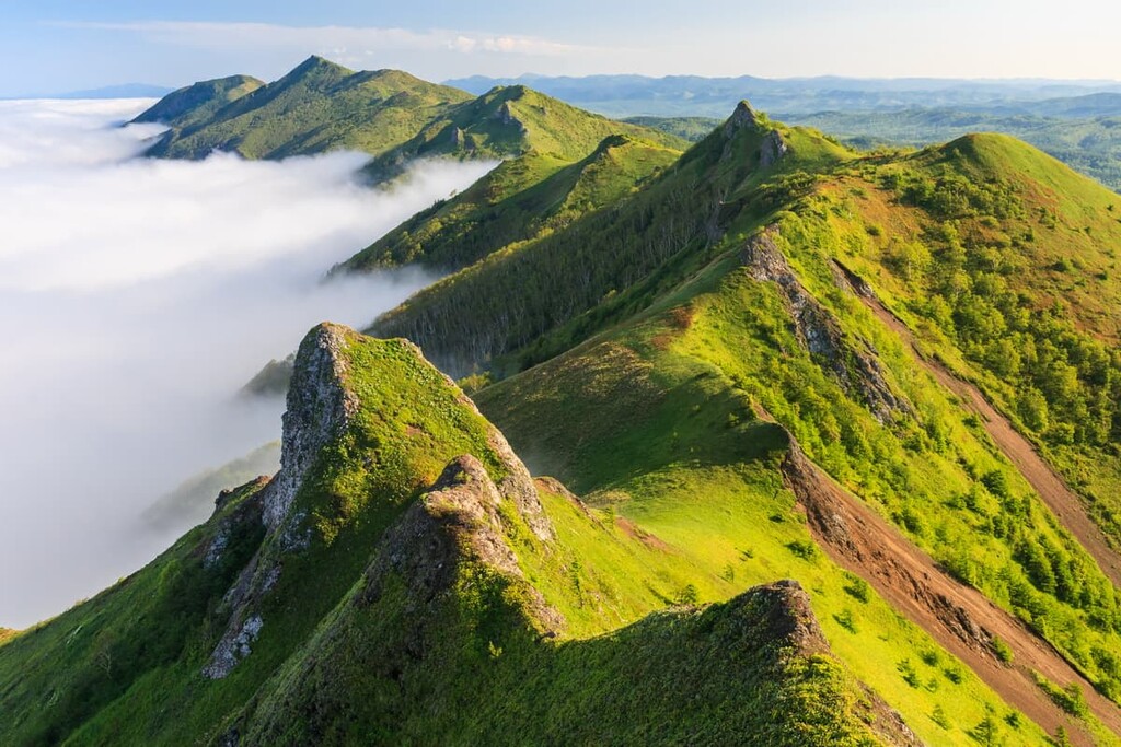 Mountains at Tikhaya Bay, Sakhalin Region, Russia