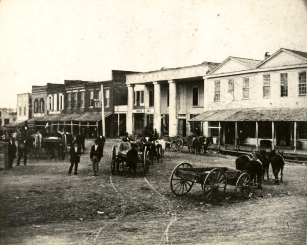 Huntsville, Texas, photographed in the 1870s. Sam Houston Forest