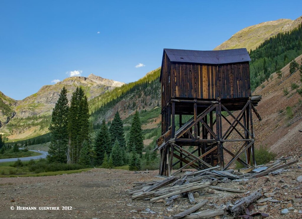 Old Mine Building - Red Mountain Pass. San Juan County, Colorado