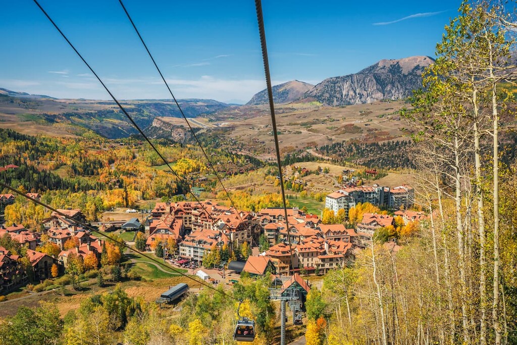 Telluride Gondola. San Miguel County. Wilson Peak