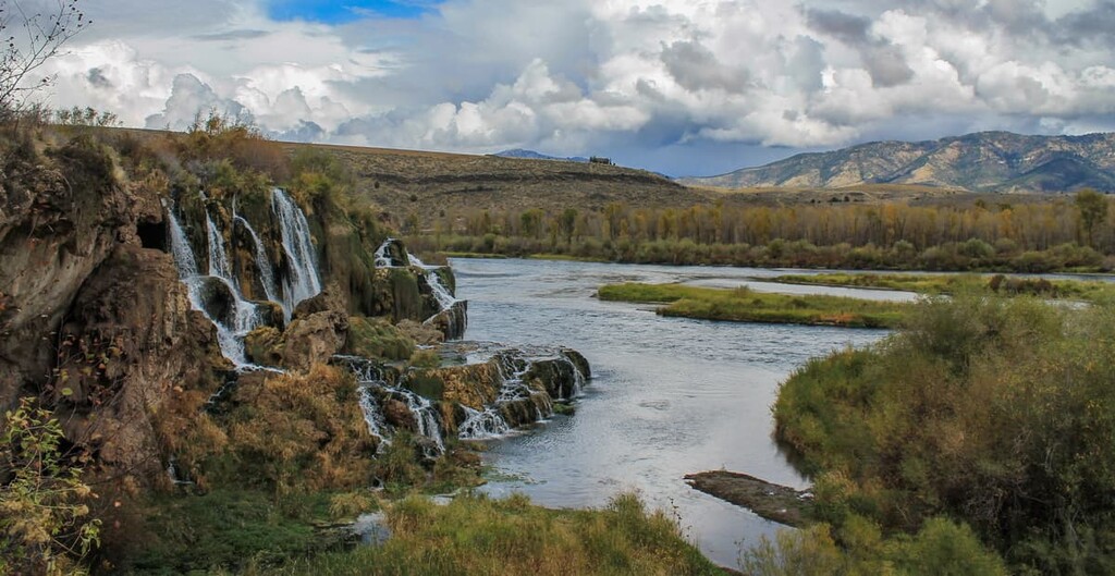 Fall Creek Waterfall in Swan Valley,, Sawtooth National Forest, Idaho