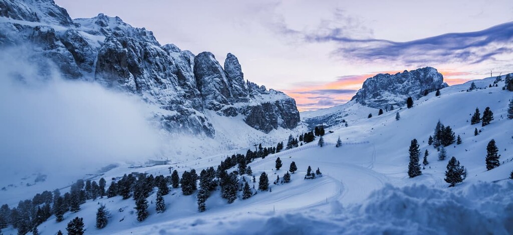In winter, Sella Group, Dolomites
