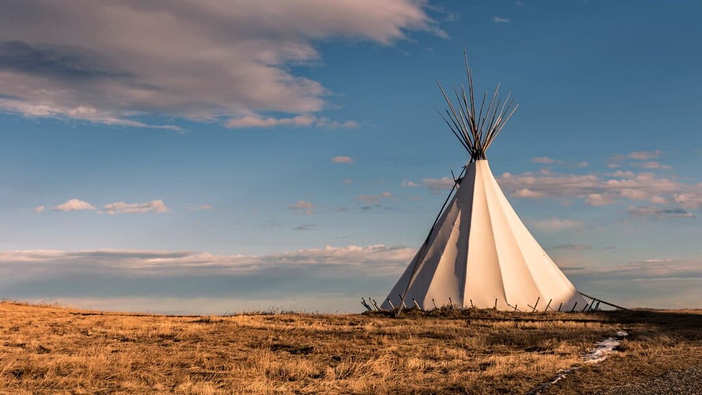 Native American Teepee, Sibbald Snow Vehicle Public Land Use Zone