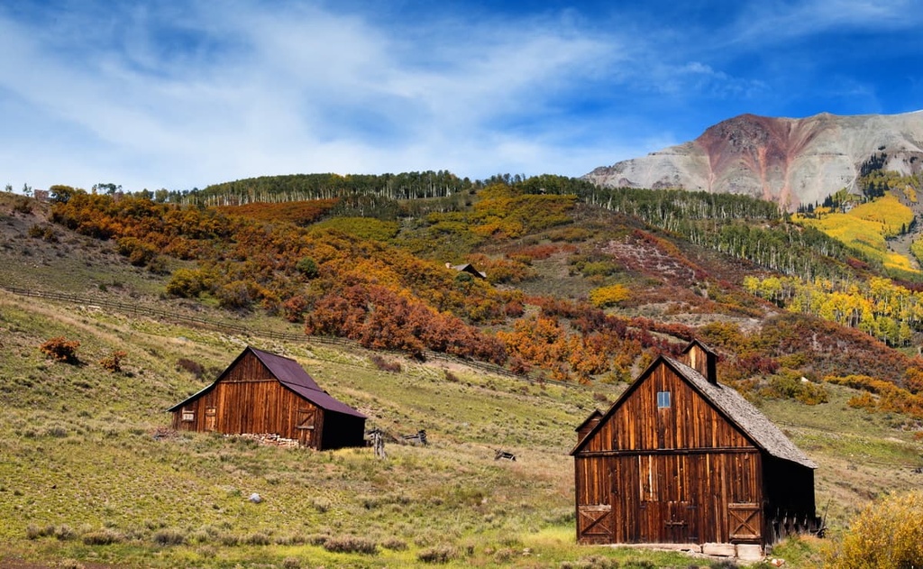 Historic Wooden Cabins, South San Juan Wilderness Area, Colorado