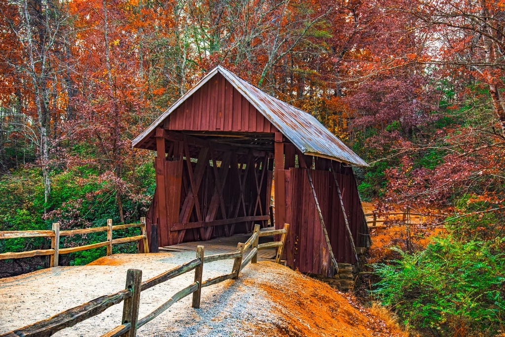 Sumter National Forest   Sumter National Forest SC Campbells Covered Bridge 