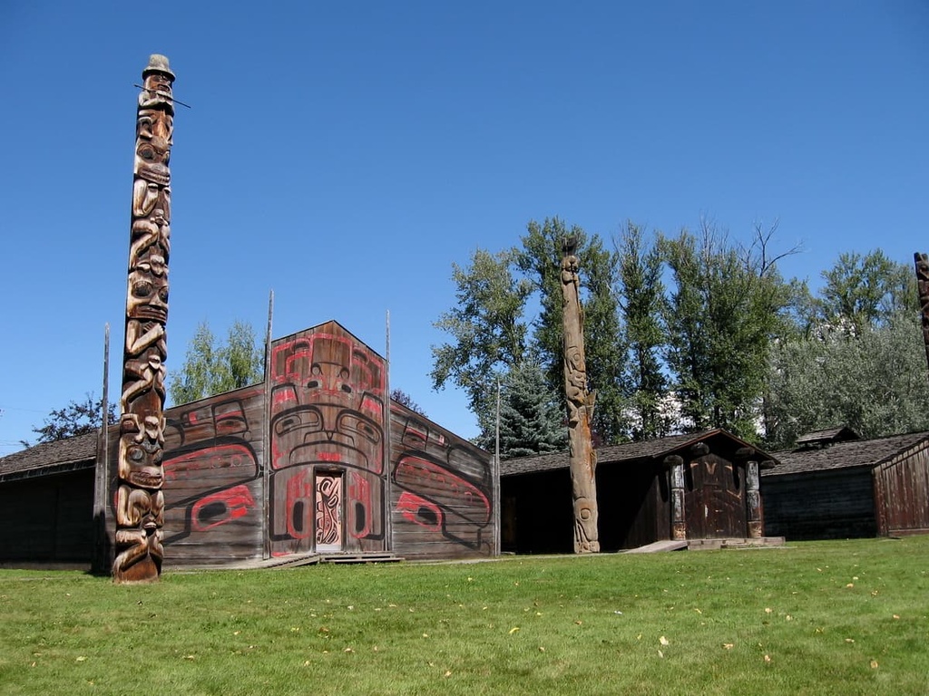 Totem pole in Hazelton, British Columbia