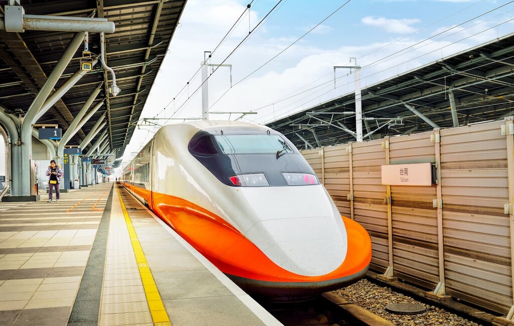 Taiwan High Speed Rail (THSR) station platform, Taiwan, Taijiang National Park, Taiwan