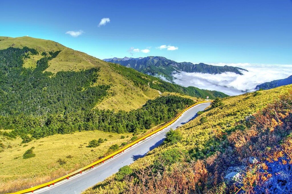 Scenic Highway in Mount Hehuan, Taroko National Park, Taiwan