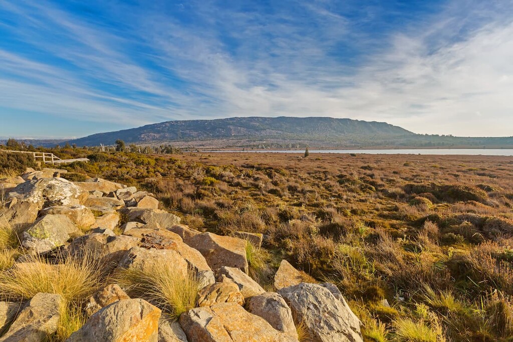 Pine Lake from side of Highland Lakes Road, Central Plateau, Tasmania