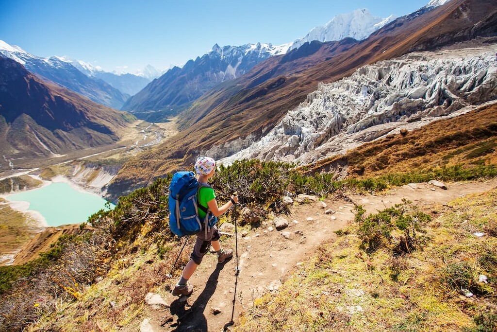 Mingyong Glacier, snow mountain, walking from Yubeng Tibetibet, China