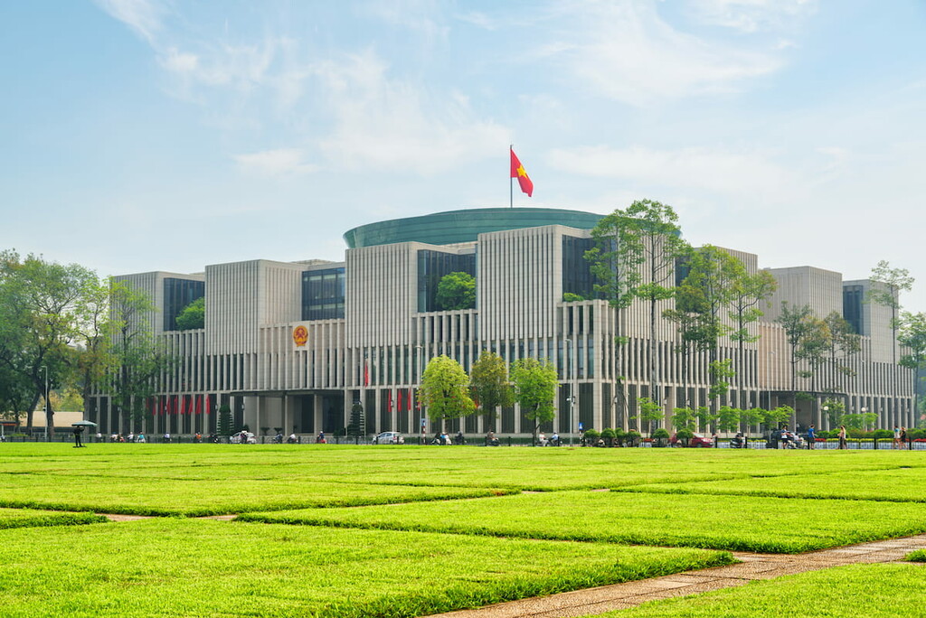  National Assembly building in the Ba Dinh Square, Hanoi, Vietnam