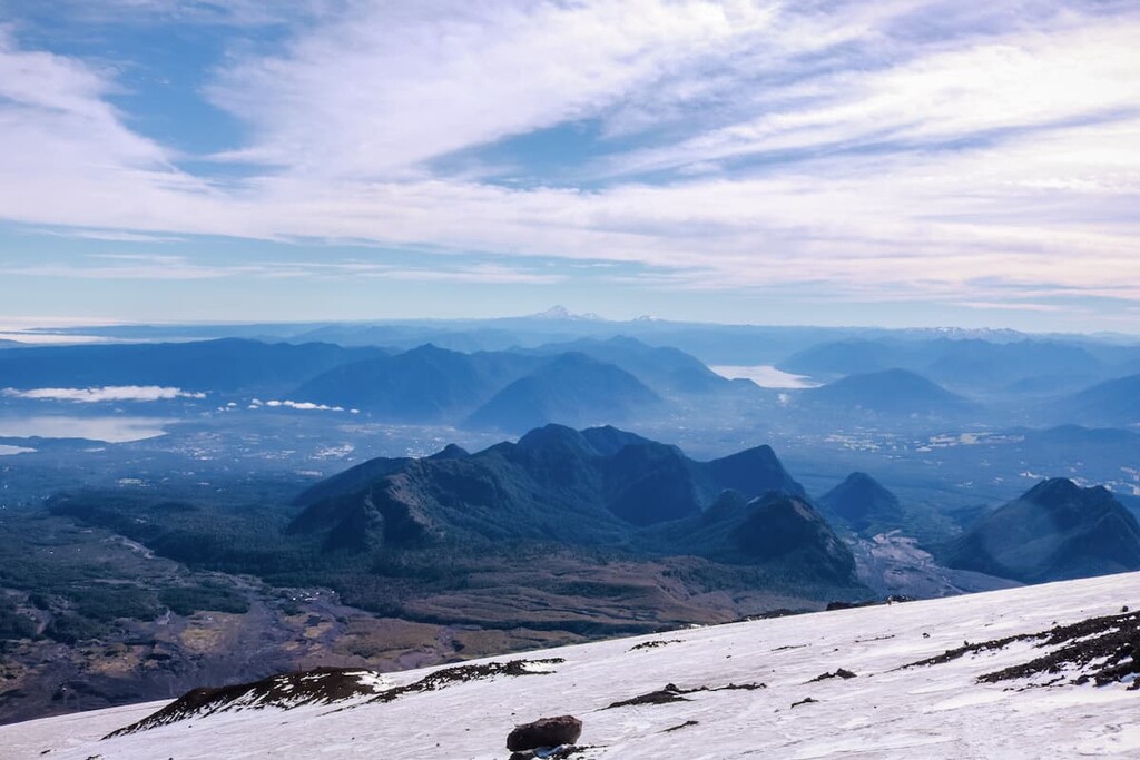 Top at Volcan Villarica. Villarrica National Park, Chile
