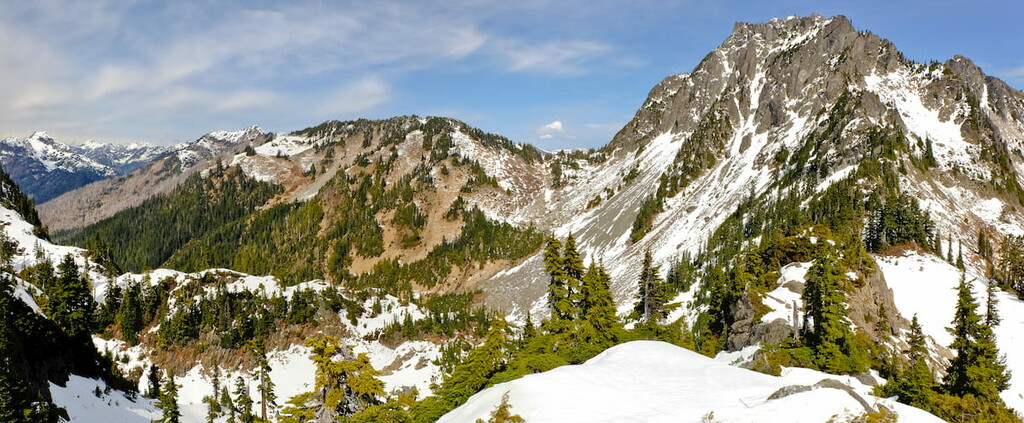 Panoramic View of Olympic Mountains. Olympic National Park, Washington