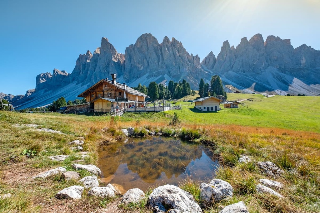 Odle rifugio, West Dolomites, Italy