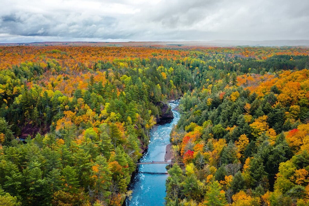 Bad River autumn in Mellen, Wisconsin