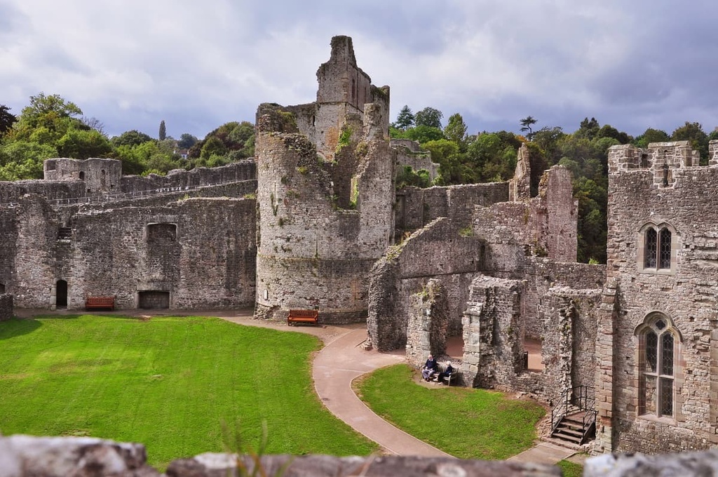 Ruins of Chepstow Castle, Wye Valley AONB, England
