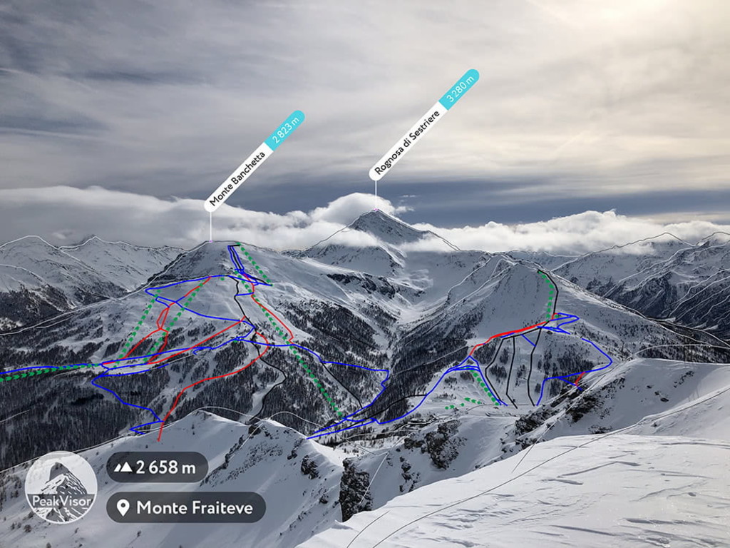View from Monte Fraiteve, Alps