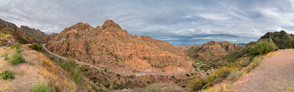Baja California. Sur road to loreto sierra mountains landscape