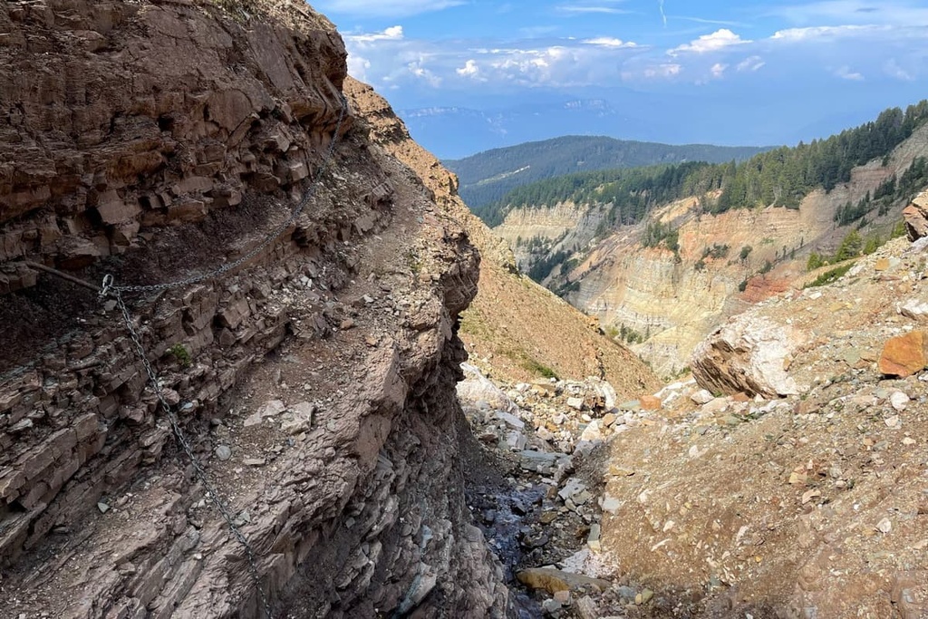From the top of Corno Bianco / WeiГџhorn, Bletterbach Geopark, Italy