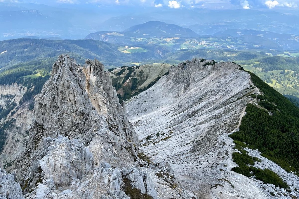 From the top of Corno Bianco / WeiГџhorn, Bletterbach Geopark, Italy