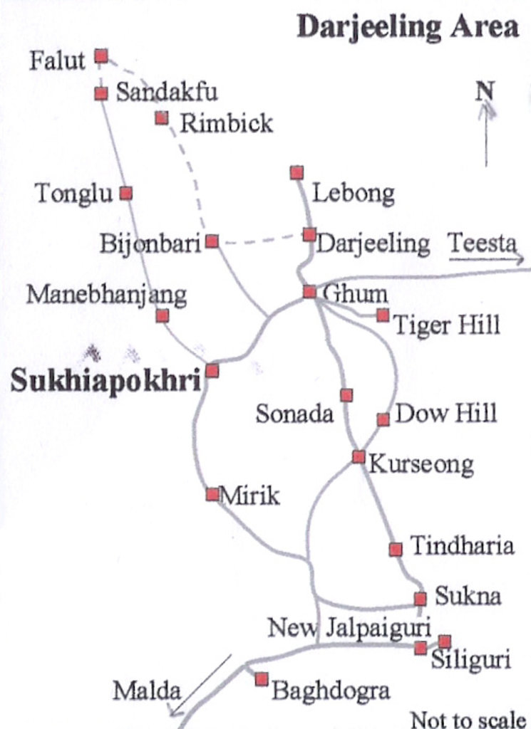 kurseong tourism map