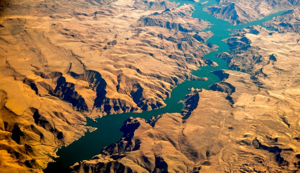 Aerial view Dry Creek Buttes Wilderness Study Area