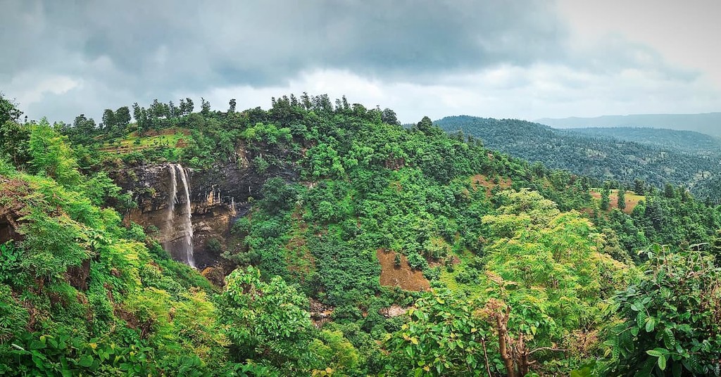 A waterfall located near Wilson hill, a hill station in South Gujarat