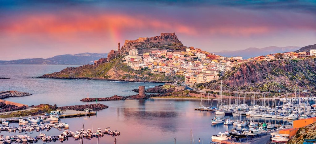 Castelsardo port on Sardinia island, Italy