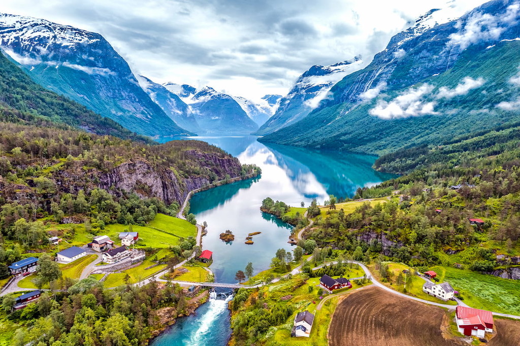 Beautiful Nature Norway natural landscape aerial photography