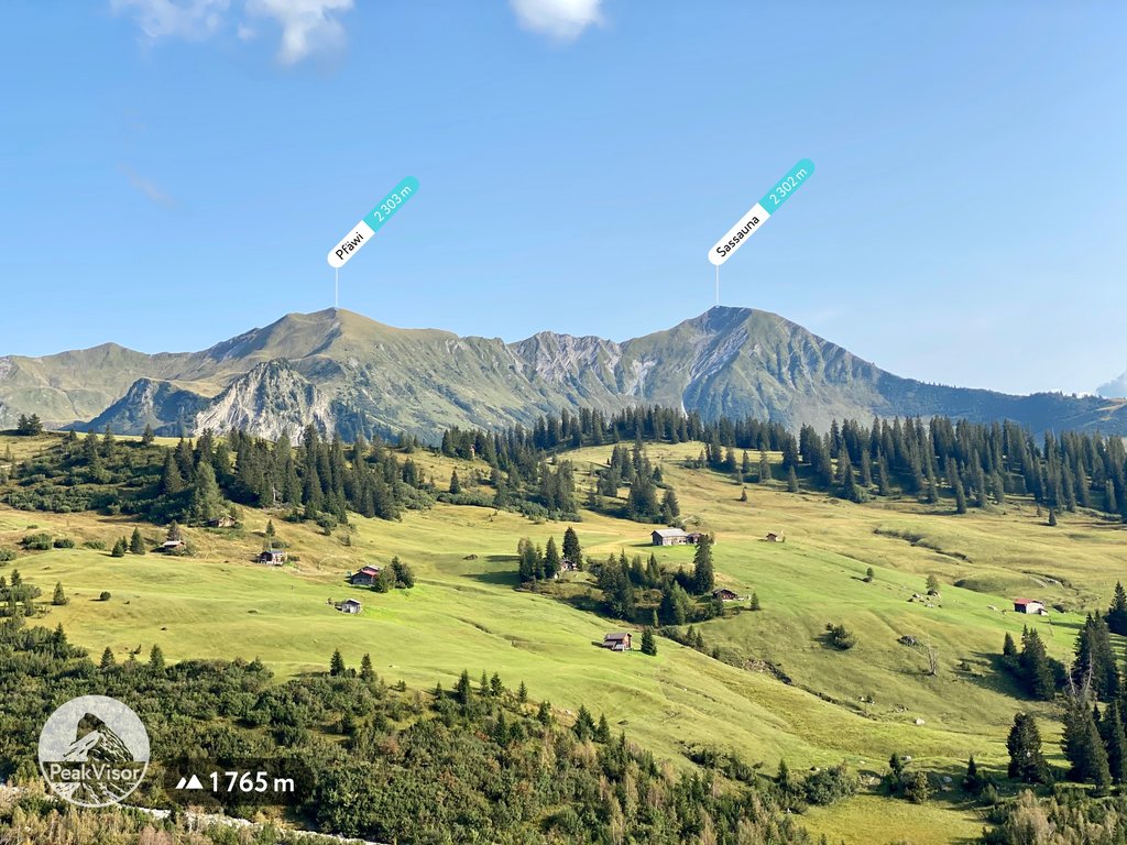 Le vette Pfawi e Sassauna nel cantone svizzero del Grigioni