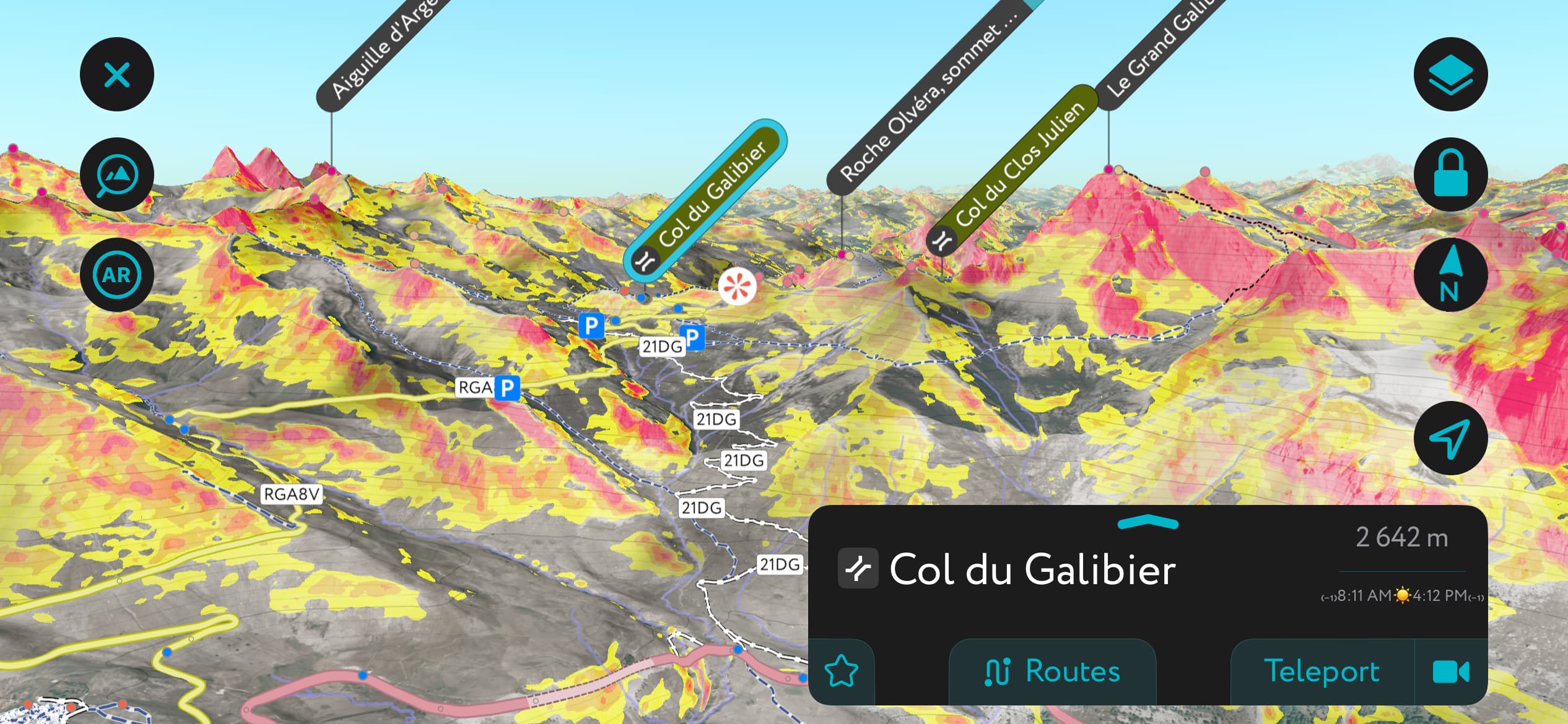 The Secrets to Finding the Best Snow Off-Piste. The Col du Galibier, just on the opposite side of the pass from the above shot. There are more low-angle objectives on this side