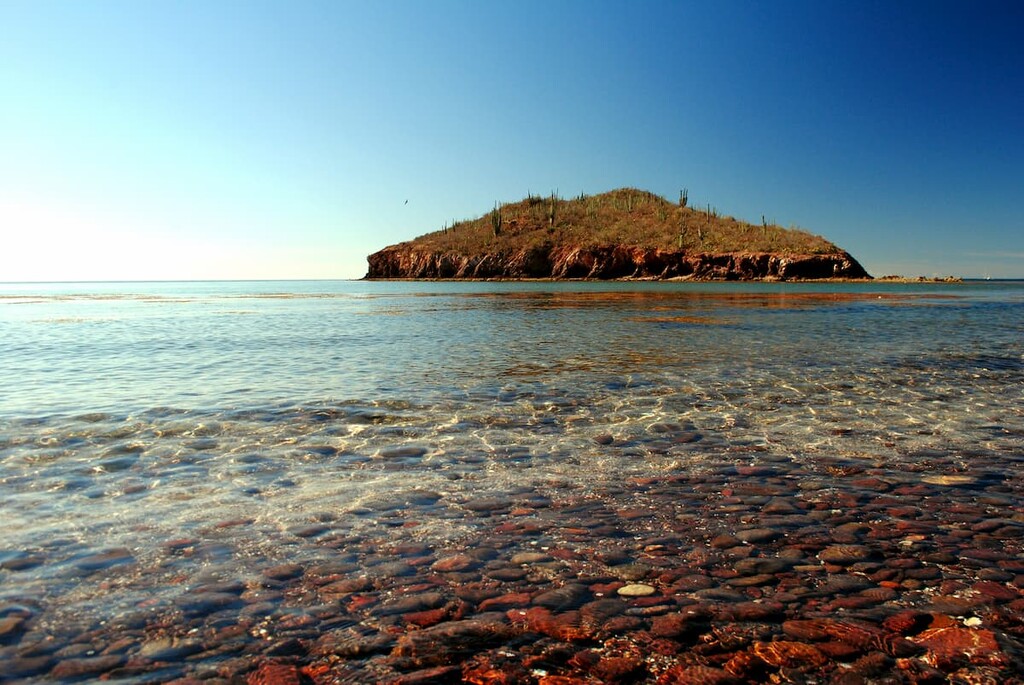 Beach and island in Guaymas, Sonora, Mexico