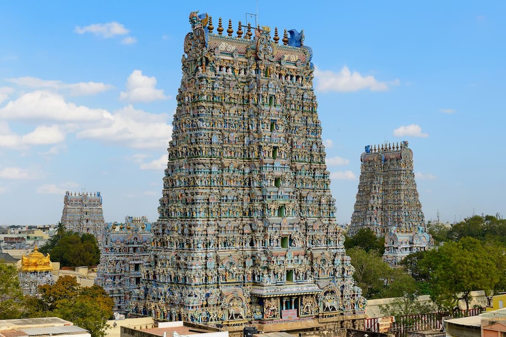 Meenakshi Sundareswarar Temple in Madurai. Tamil Nadu, India.