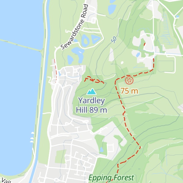 Map of Yardley Hill