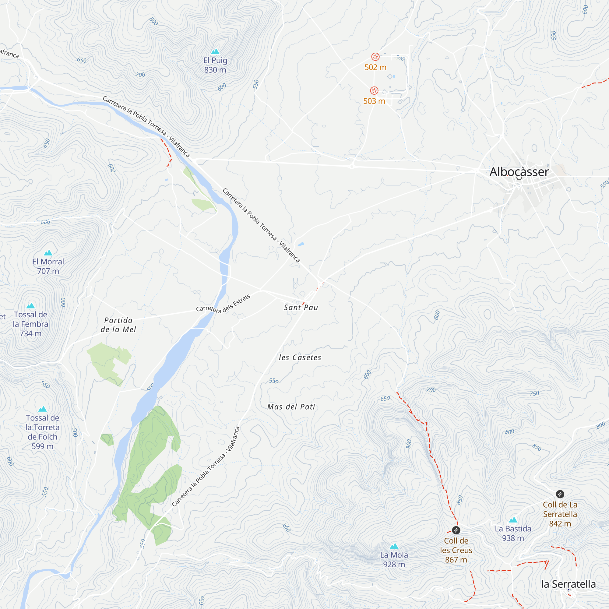 Tourist Info Albocàsser map