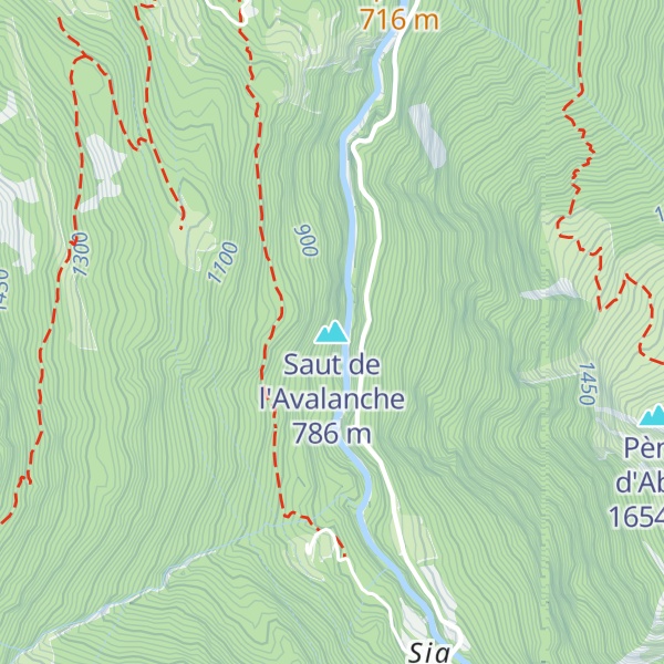 Map of Saut de l'Avalanche