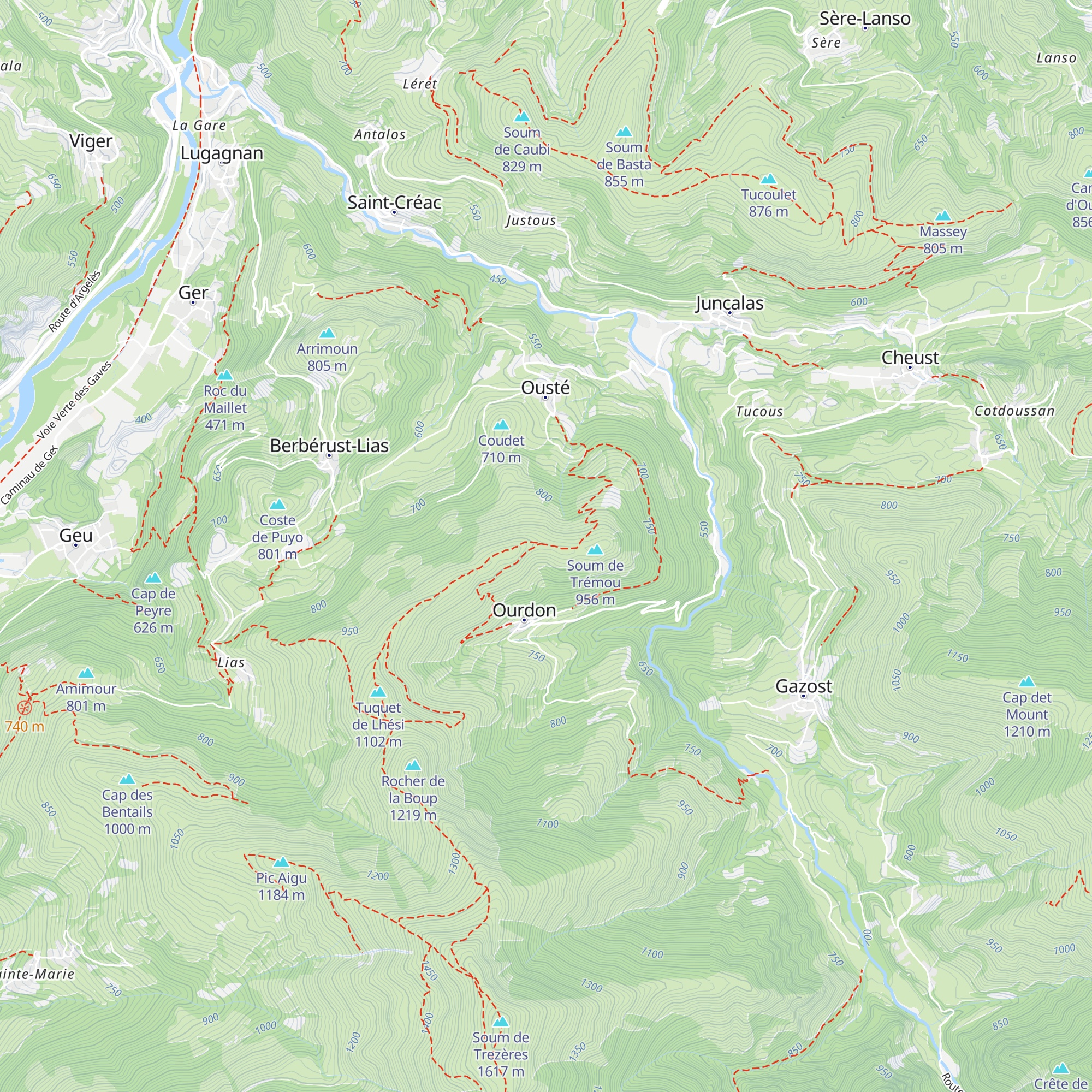 Cabane de la Soum des Trées map