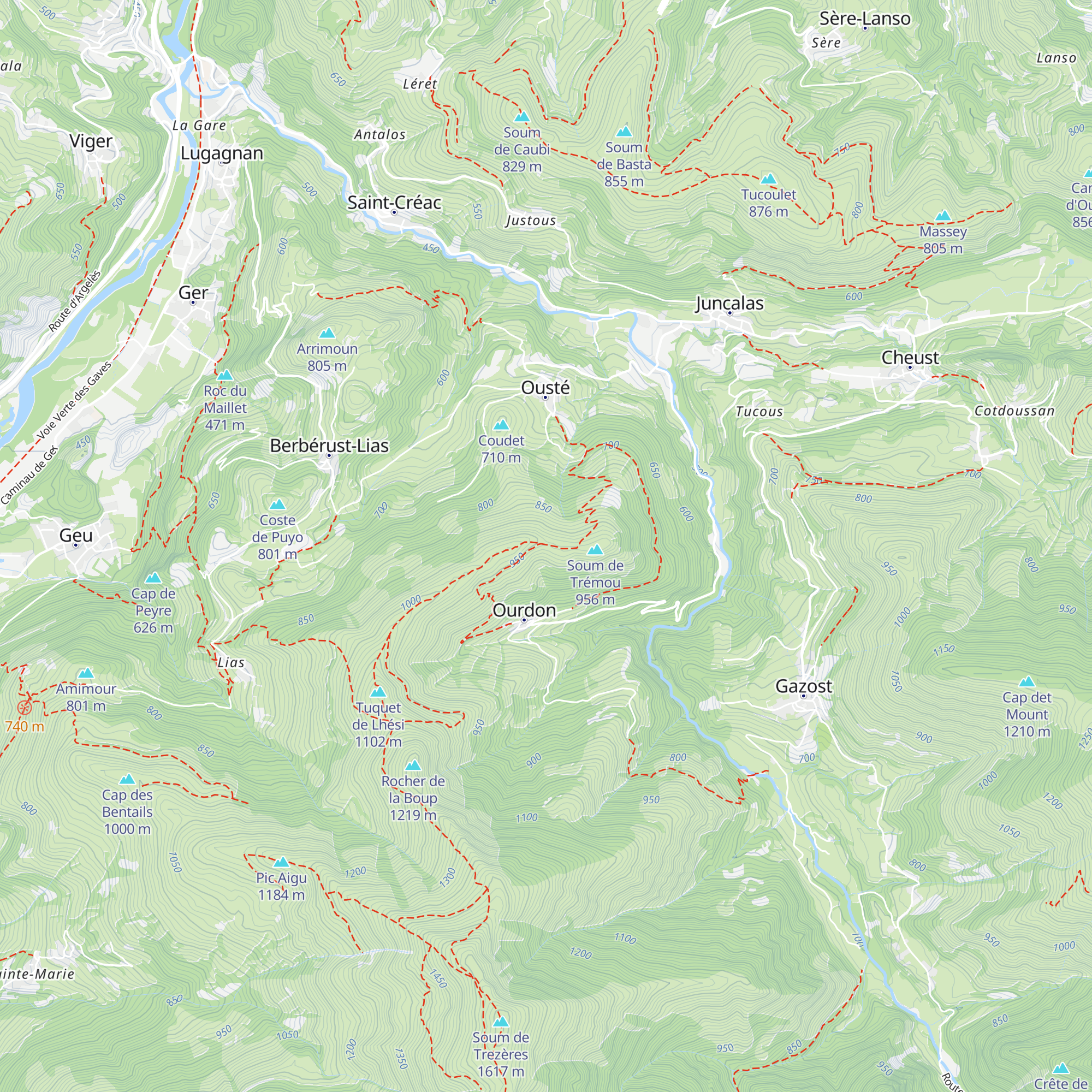 Cabane de la Soum des Trées map
