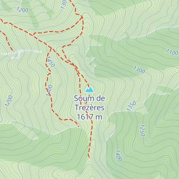 Map of Soum de Trezères