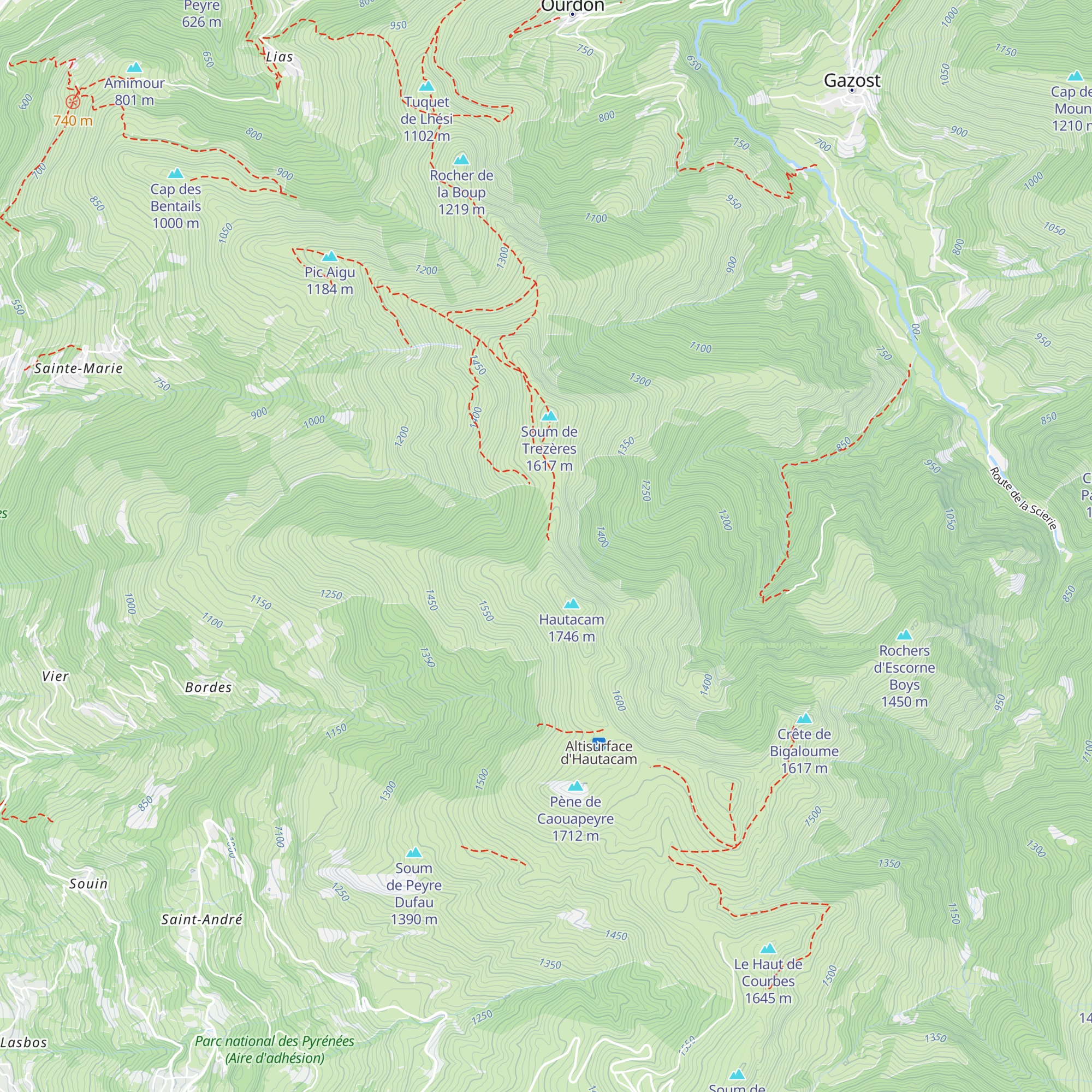 Cabane des Sangliers map